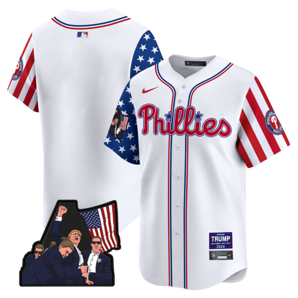 Men's Phillies Make American Great Again Vapor Premier Limited Jersey - All Stitched - Image 10