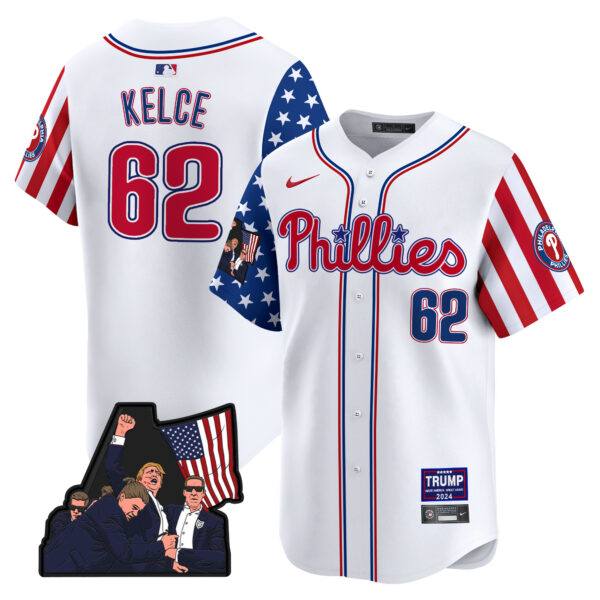 Men's Phillies Make American Great Again Vapor Premier Limited Jersey - All Stitched - Image 8