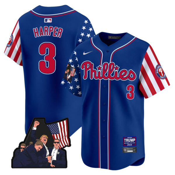 Men's Phillies Make American Great Again Vapor Premier Limited Jersey - All Stitched - Image 21