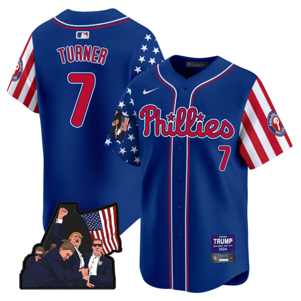 Men's Phillies Make American Great Again Vapor Premier Limited Jersey - All Stitched - Image 24