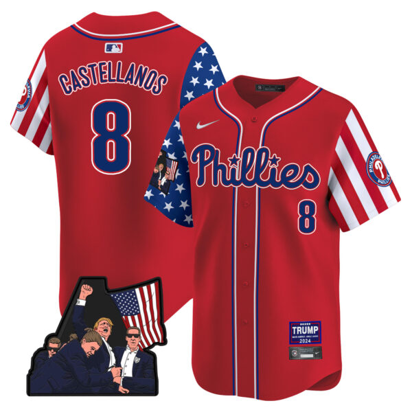 Men's Phillies Make American Great Again Vapor Premier Limited Jersey - All Stitched - Image 15