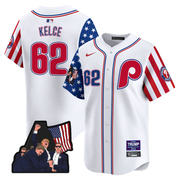 Men's Phillies Make American Great Again Vapor Premier Limited Jersey - All Stitched - Image 38