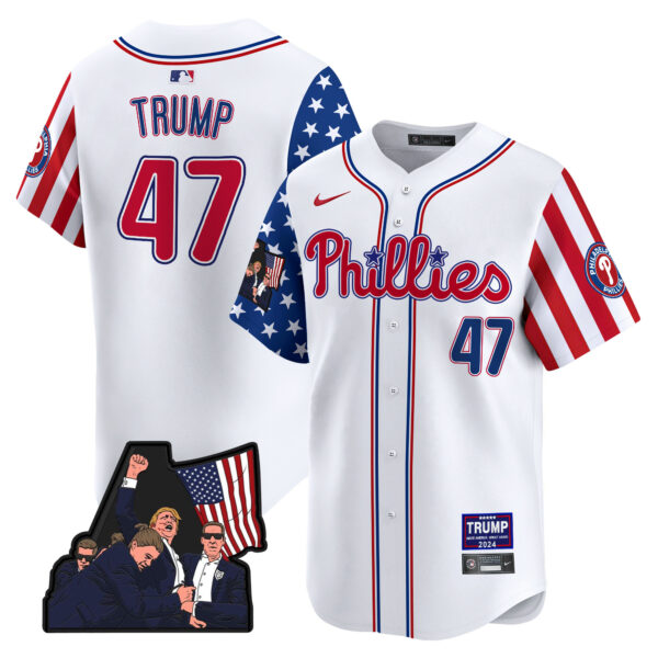 Men's Phillies Make American Great Again Vapor Premier Limited Jersey - All Stitched - Image 9