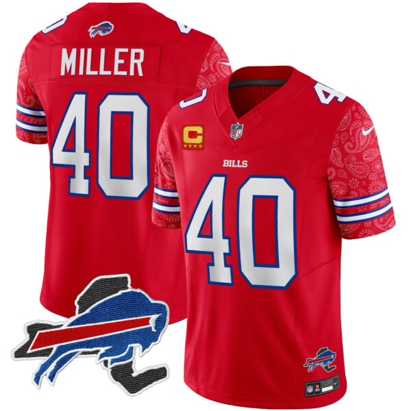 Men's Bills New York Patch Vapor Limited Jersey V2 - All Stitched - Image 10