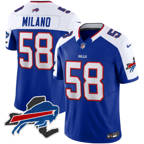 Men's Bills New York Patch Vapor Limited Jersey V2 - All Stitched - Image 35