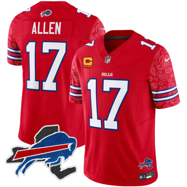 Men's Bills New York Patch Vapor Limited Jersey V2 - All Stitched - Image 7