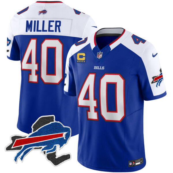 Men's Bills New York Patch Vapor Limited Jersey V2 - All Stitched - Image 34