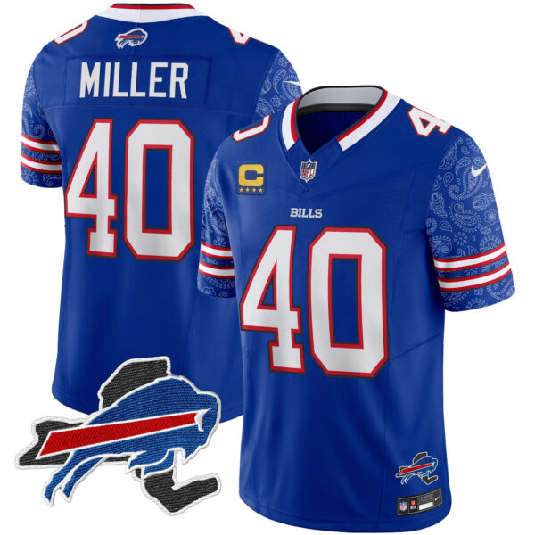 Men's Bills New York Patch Vapor Limited Jersey V2 - All Stitched - Image 4