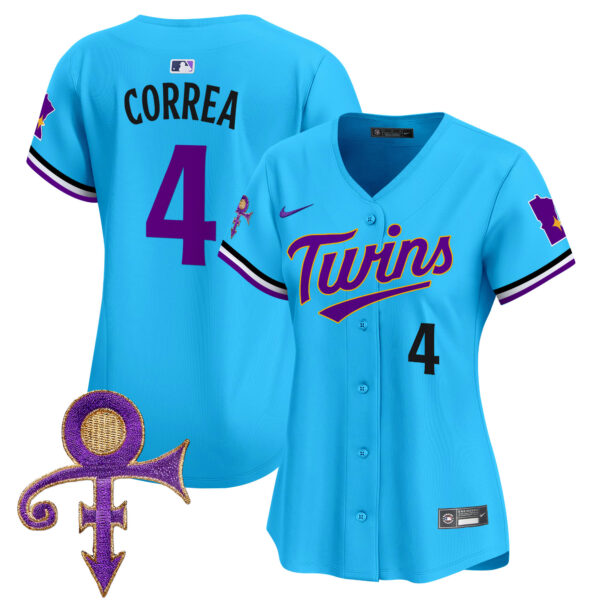 Women's Minnesota Twins Prince Patch Vapor Premier Limited Jersey V3 - All Stitched - Image 35