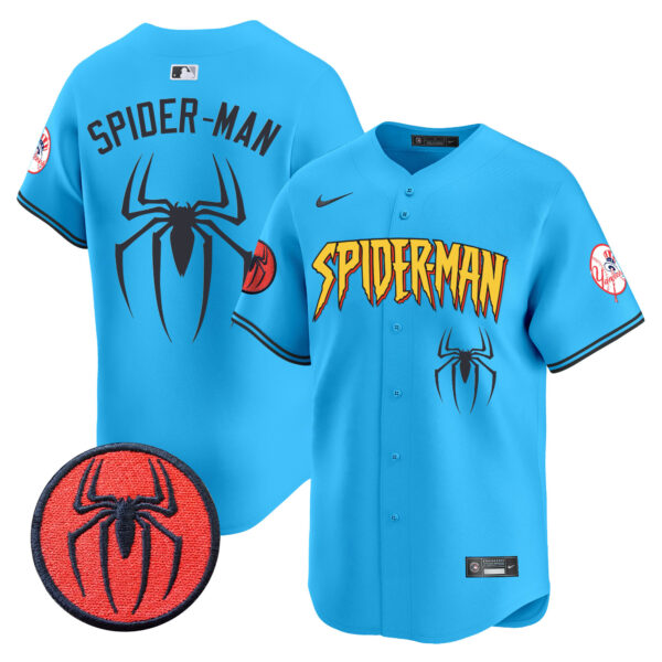 Men's New York Yankees Spider-Man Vapor Premier Limited Jersey - All Stitched - Image 33