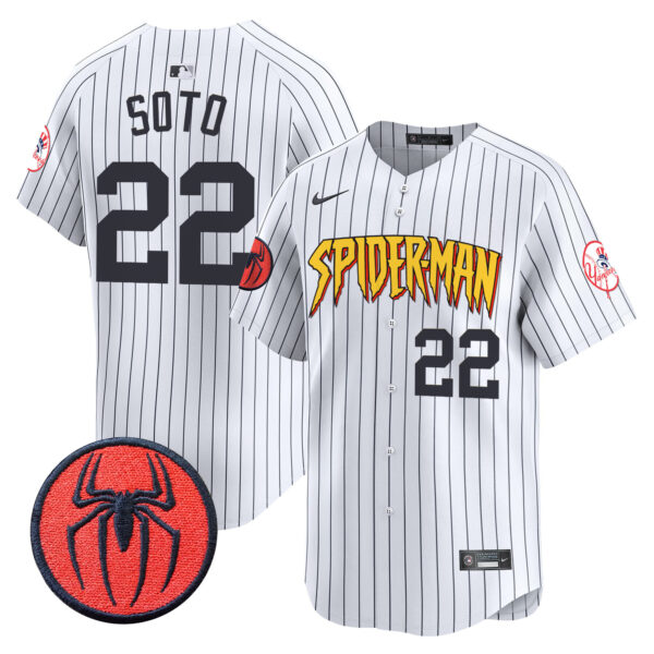 Men's New York Yankees Spider-Man Vapor Premier Limited Jersey - All Stitched - Image 23