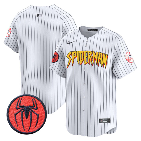 Men's New York Yankees Spider-Man Vapor Premier Limited Jersey - All Stitched - Image 24