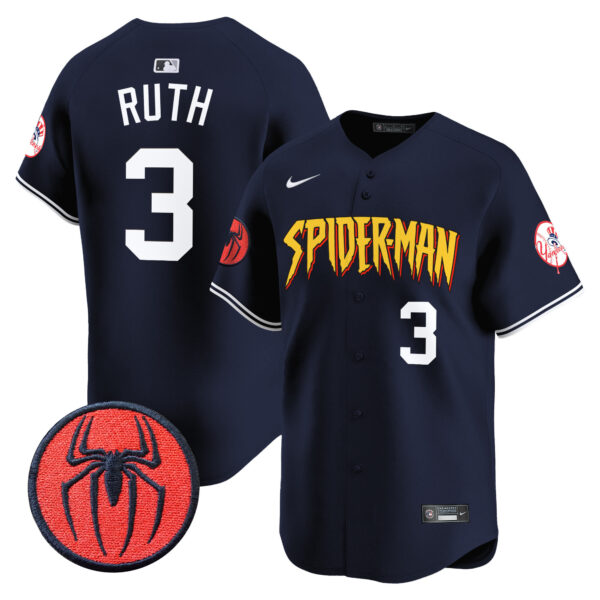 Men's New York Yankees Spider-Man Vapor Premier Limited Jersey - All Stitched - Image 28