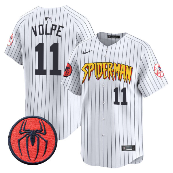 Men's New York Yankees Spider-Man Vapor Premier Limited Jersey - All Stitched - Image 19