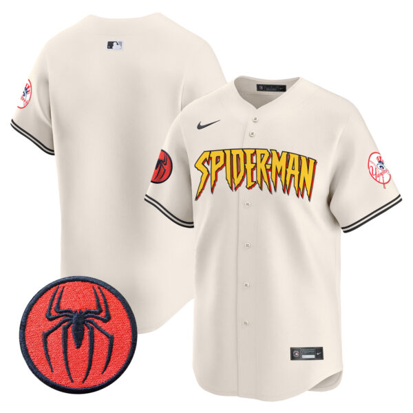 Men's New York Yankees Spider-Man Vapor Premier Limited Jersey - All Stitched - Image 16