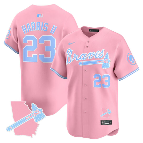 Unisex Atlanta Braves Bubblegum Pink Vapor Premier Limited Jersey - All Stitched - Image 5