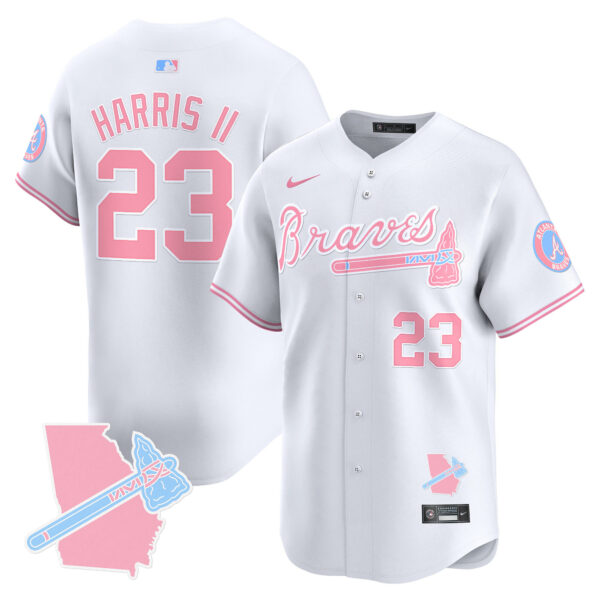 Unisex Atlanta Braves Bubblegum Pink Vapor Premier Limited Jersey - All Stitched - Image 16