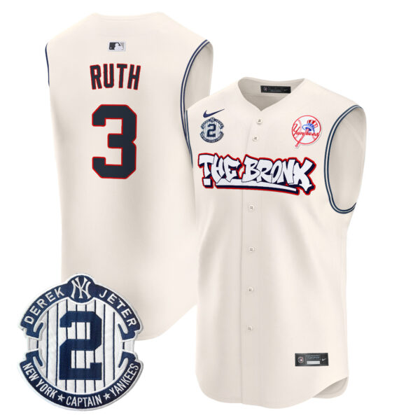 Men's Yankees The Bronx Graffiti Vapor Premier Sleeveless Jersey - All Stitched - Image 3