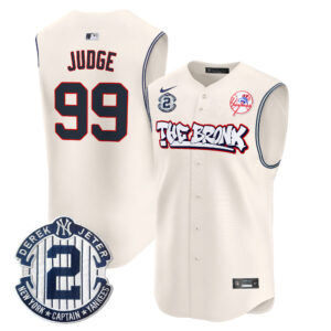Men's Yankees The Bronx Graffiti Vapor Premier Sleeveless Jersey - All Stitched