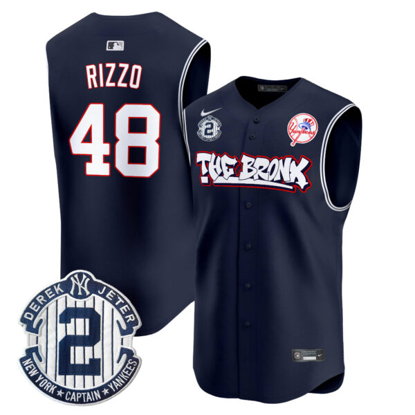 Men's Yankees The Bronx Graffiti Vapor Premier Sleeveless Jersey - All Stitched - Image 23