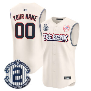 Yankees The Bronx Graffiti Vapor Premier Sleeveless Custom Jersey - All Stitched