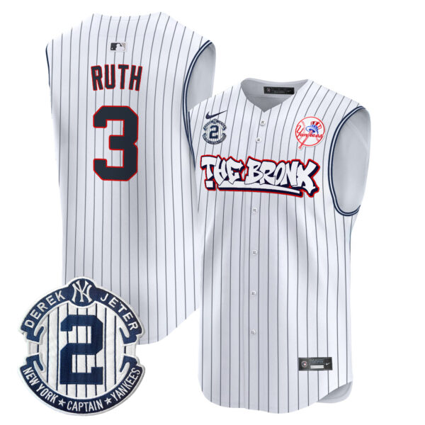 Men's Yankees The Bronx Graffiti Vapor Premier Sleeveless Jersey - All Stitched - Image 11
