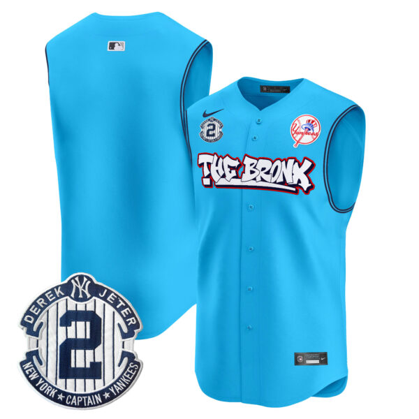 Men's Yankees The Bronx Graffiti Vapor Premier Sleeveless Jersey - All Stitched - Image 32