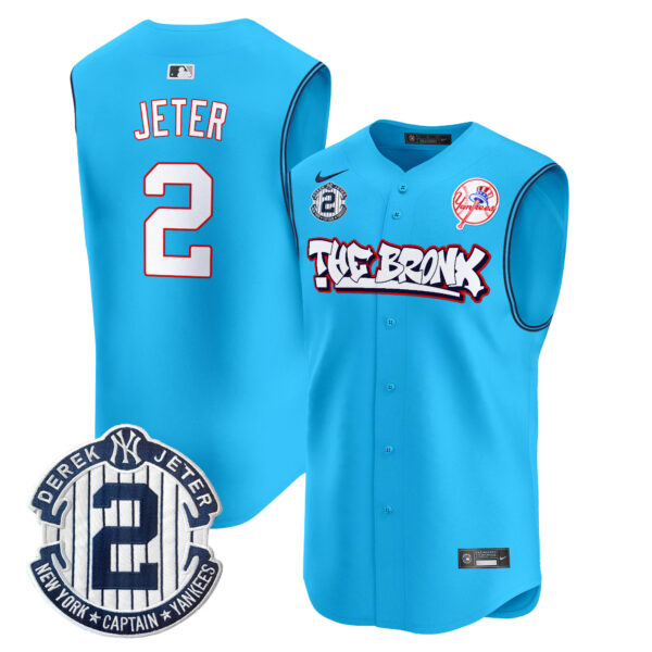 Men's Yankees The Bronx Graffiti Vapor Premier Sleeveless Jersey - All Stitched - Image 28