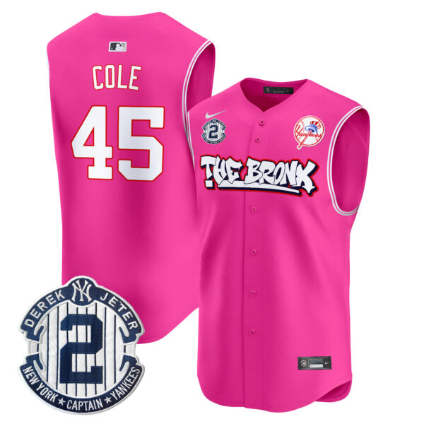 Men's Yankees The Bronx Graffiti Vapor Premier Sleeveless Jersey - All Stitched - Image 37