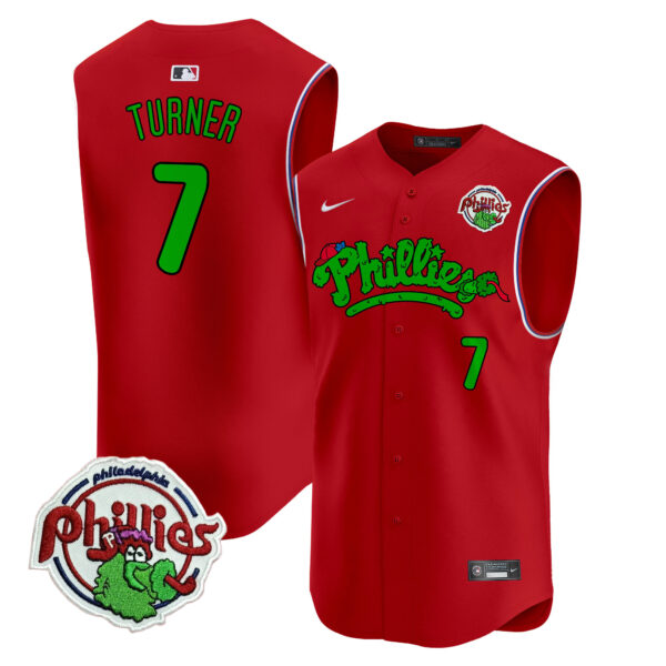 Men's Phillies Phanatic Vapor Premier Sleeveless Jersey - All Stitched - Image 39