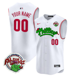 Phillies Phanatic Vapor Premier Sleeveless Custom Jersey - All Stitched