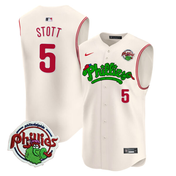 Men's Phillies Phanatic Vapor Premier Sleeveless Jersey - All Stitched - Image 22