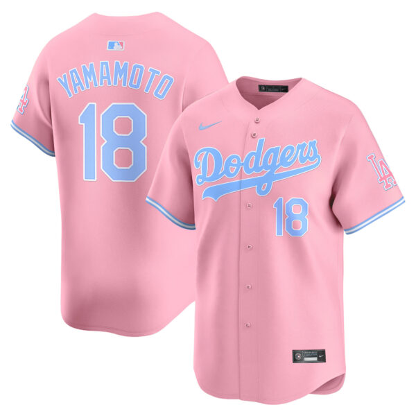 Unisex Dodgers Bubblegum Pink Vapor Premier Limited Jersey - All Stitched - Image 7
