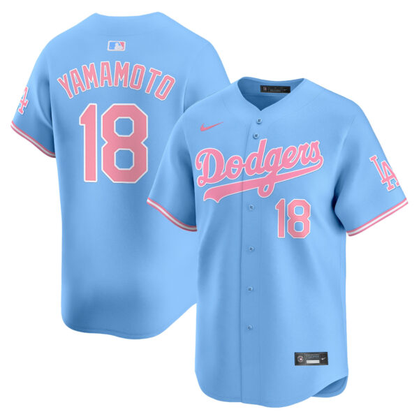 Unisex Dodgers Bubblegum Pink Vapor Premier Limited Jersey - All Stitched - Image 34