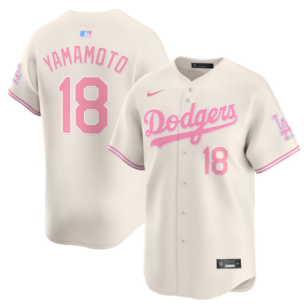 Unisex Dodgers Bubblegum Pink Vapor Premier Limited Jersey - All Stitched - Image 25