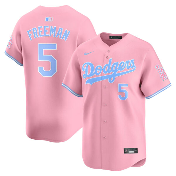 Unisex Dodgers Bubblegum Pink Vapor Premier Limited Jersey - All Stitched - Image 2