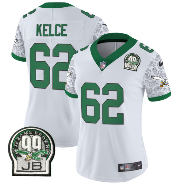 Women's Eagles Kelly Green Vapor Limited Jersey V4 - All Stitched - Image 12