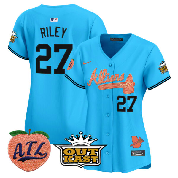 Women's Atlanta Braves Atliens & Peach Vapor Premier Limited Jersey - All Stitched - Image 32