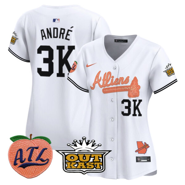 Women's Atlanta Braves Atliens & Peach Vapor Premier Limited Jersey - All Stitched - Image 44