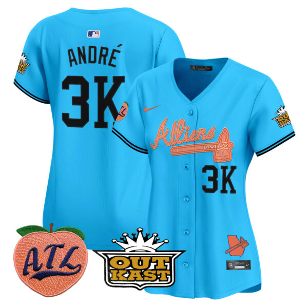 Women's Atlanta Braves Atliens & Peach Vapor Premier Limited Jersey - All Stitched - Image 34