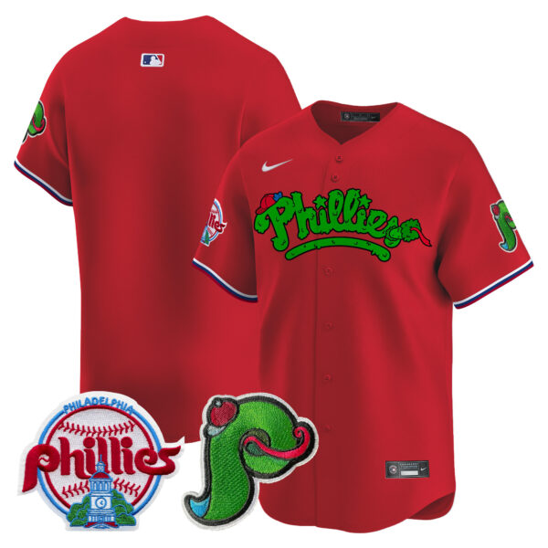 Men's Phillies Phanatic Patch Vapor Premier Limited Jersey V4 - All Stitched - Image 45