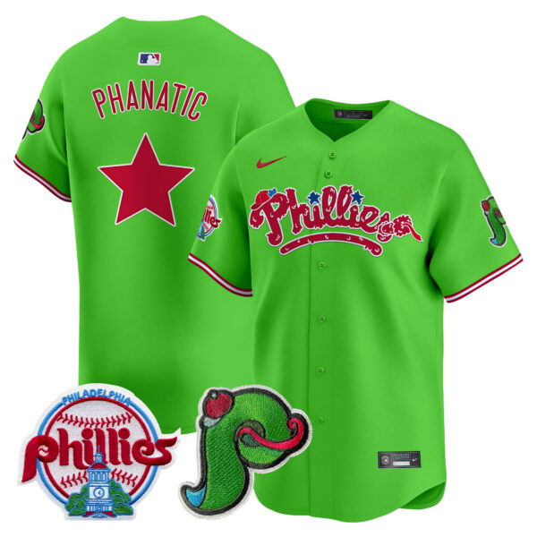 Men's Phillies Phanatic Patch Vapor Premier Limited Jersey V4 - All Stitched - Image 26
