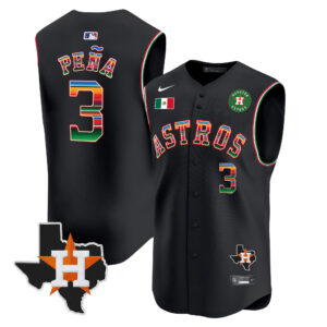 Men's Astros Mexico Texas Patch Vapor Premier Sleeveless Jersey - All Stitched