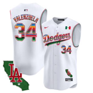 Men's Dodgers Mexico California Patch Vapor Premier Sleeveless Jersey - All Stitched