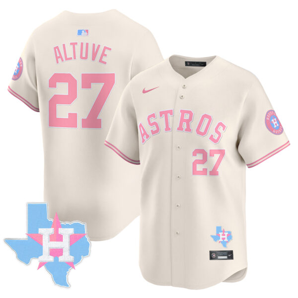 Unisex Astros Bubblegum Pink Vapor Premier Limited Jersey - All Stitched - Image 12