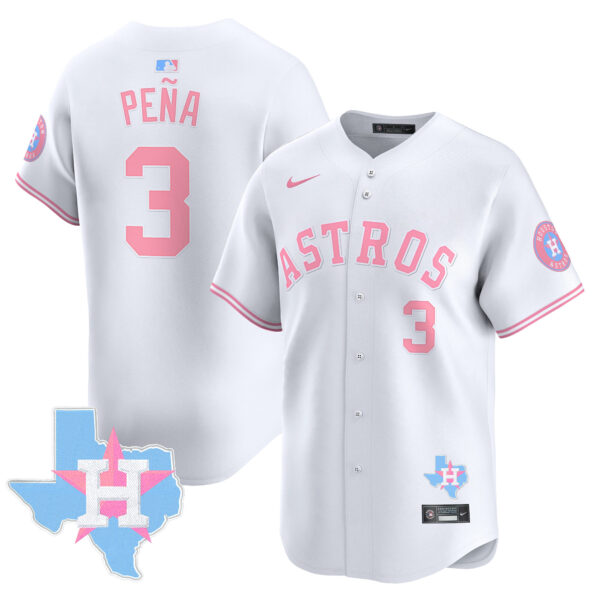 Unisex Astros Bubblegum Pink Vapor Premier Limited Jersey - All Stitched - Image 3