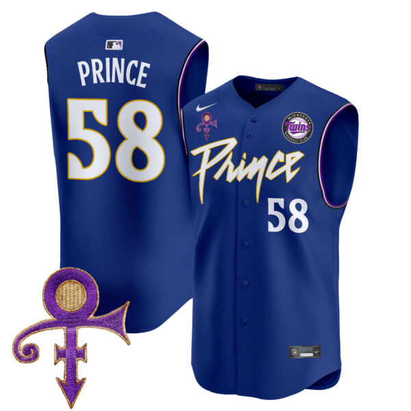 Men's Minnesota Twins Prince Patch Vapor Premier Sleeveless Jersey - All Stitched - Image 47