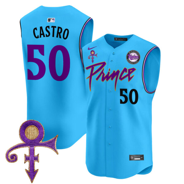 Men's Minnesota Twins Prince Patch Vapor Premier Sleeveless Jersey - All Stitched - Image 41