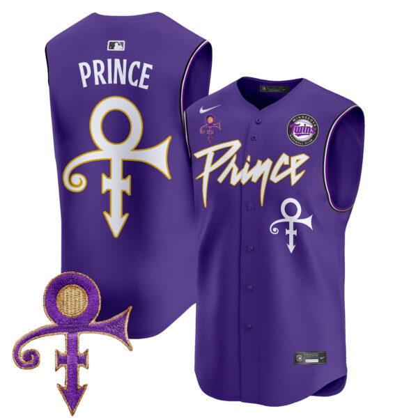 Men's Minnesota Twins Prince Patch Vapor Premier Sleeveless Jersey - All Stitched - Image 10