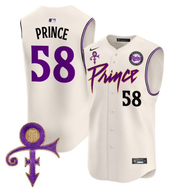 Men's Minnesota Twins Prince Patch Vapor Premier Sleeveless Jersey - All Stitched - Image 2